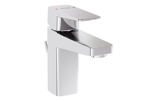 VitrA Root Square Compact Basin Mixer w/Waste Lever - Chrome